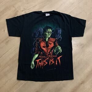 Vintage Y2K Michael Jackson This Is It Zombie T-Shirt Men's Large Thriller 2009